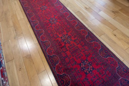 Hand-Knotted Khan Mahomadi Runner From Afghanistan