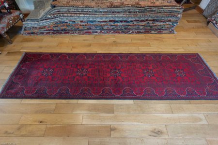 Hand-Knotted Khan Mahomadi Runner From Afghanistan