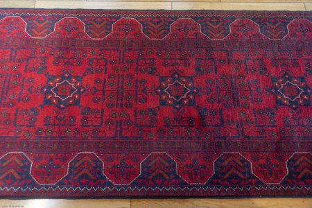 Hand-Knotted Khan Mahomadi Runner From Afghanistan