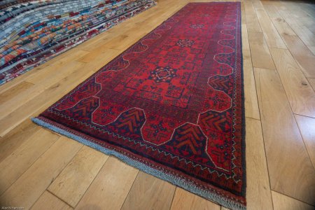 Hand-Knotted Khan Mahomadi Runner From Afghanistan