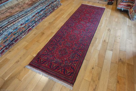Hand-Knotted Khan Mahomadi Runner From Afghanistan