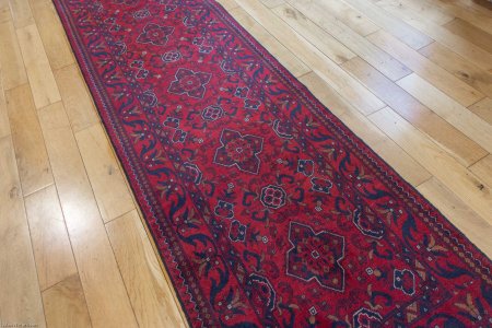 Hand-Knotted Khan Mahomadi Runner From Afghanistan
