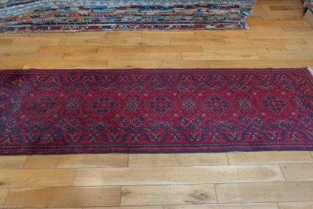 Hand-Knotted Khan Mahomadi Runner From Afghanistan