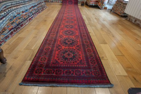 Hand-Knotted Khan Mahomadi Runner From Afghanistan
