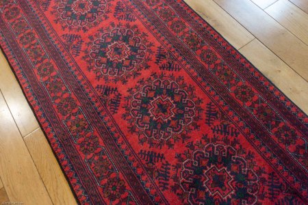 Hand-Knotted Khan Mahomadi Runner From Afghanistan