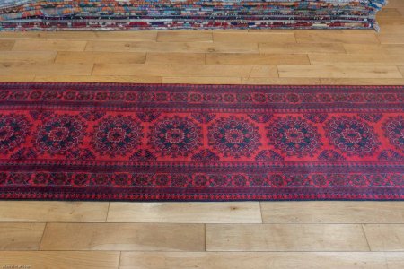 Hand-Knotted Khan Mahomadi Runner From Afghanistan