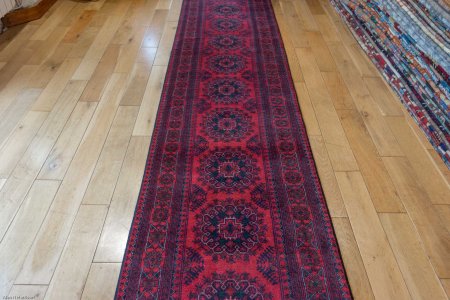 Hand-Knotted Khan Mahomadi Runner From Afghanistan