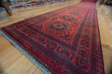Hand-Knotted Khan Mahomadi Runner From Afghanistan