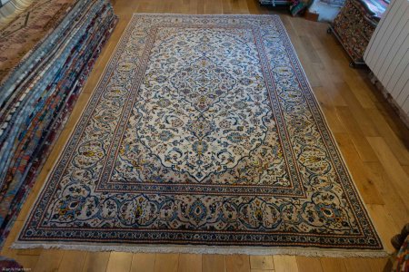 Hand-Knotted Kashan Rug From Iran (Persian)
