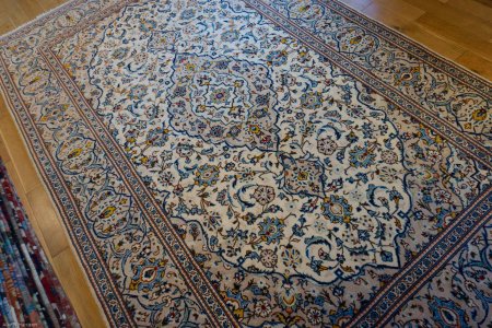 Hand-Knotted Kashan Rug From Iran (Persian)