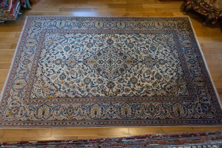 Hand-Knotted Kashan Rug From Iran (Persian)