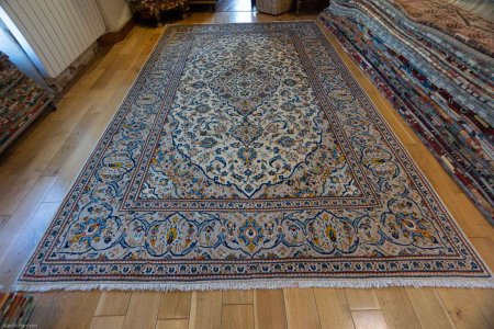 Hand-Knotted Kashan Rug From Iran (Persian)