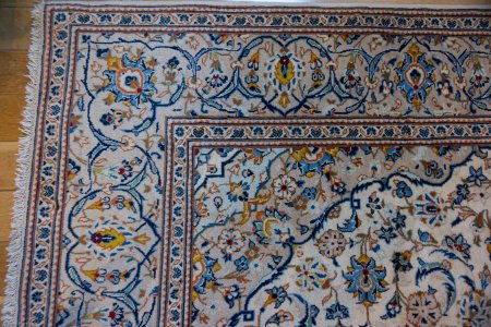 Hand-Knotted Kashan Rug From Iran (Persian)