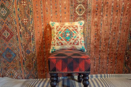 Hand-Made Mazar Cushion From Afghanistan