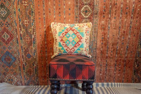 Hand-Made Mazar Cushion From Afghanistan