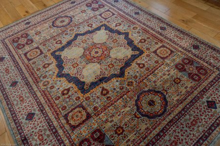 Hand-Knotted Fine Mamluk Rug From Afghanistan