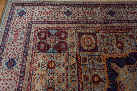 Hand-Knotted Fine Mamluk Rug From Afghanistan