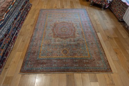 Hand-Knotted Fine Mamluk Rug From Afghanistan