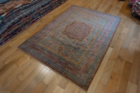 Hand-Knotted Fine Mamluk Rug From Afghanistan