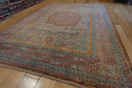 Hand-Knotted Fine Mamluk Rug From Afghanistan