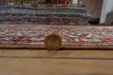 Hand-Knotted Kazak Runner From Afghanistan
