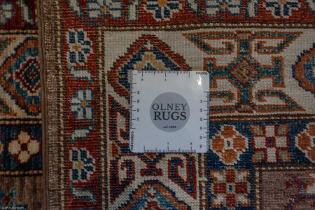 Hand-Knotted Kazak Runner From Afghanistan