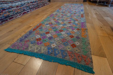 Hand-Made Mazar Runner From Afghanistan
