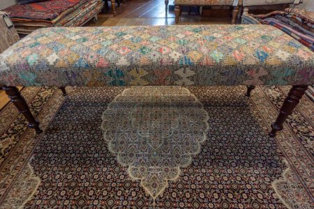 Hand-Made Mazar Stool Kilim Footstool From Afghanistan