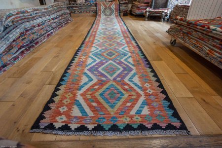 Hand-Made Mazar Runner From Afghanistan