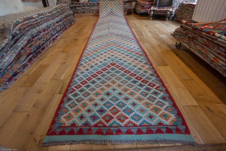Hand-Made Mazar Runner From Afghanistan
