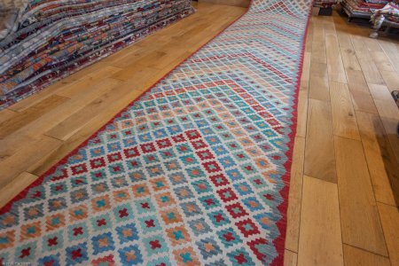 Hand-Made Mazar Runner From Afghanistan