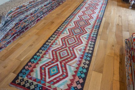 Hand-Made Mazar Runner From Afghanistan
