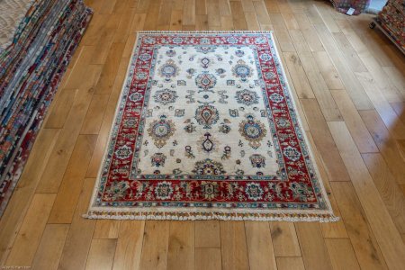 Hand-Knotted Ziegler Rug From Afghanistan