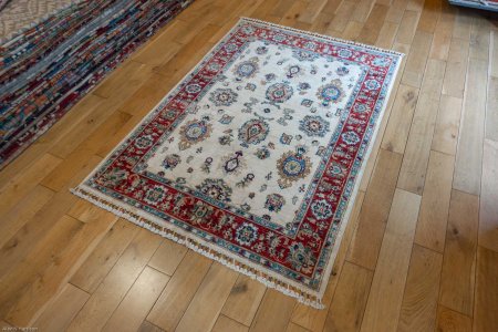 Hand-Knotted Ziegler Rug From Afghanistan