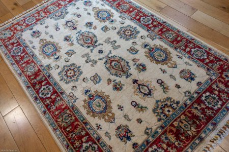 Hand-Knotted Ziegler Rug From Afghanistan