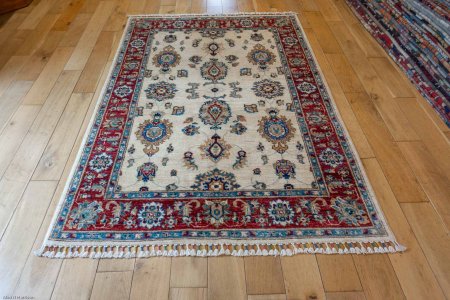 Hand-Knotted Ziegler Rug From Afghanistan