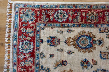 Hand-Knotted Ziegler Rug From Afghanistan