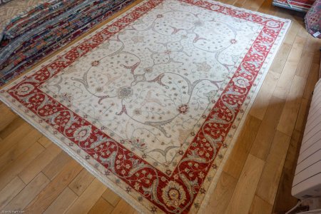 Hand-Knotted Ziegler Rug From Afghanistan