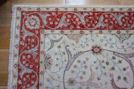 Hand-Knotted Ziegler Rug From Afghanistan