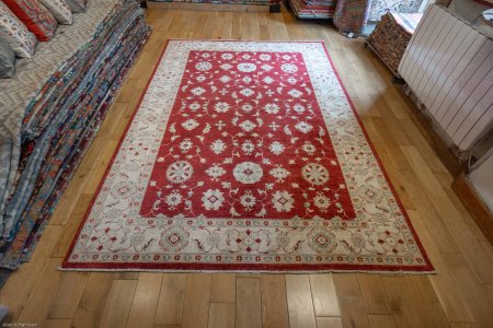 Hand-Knotted Ziegler Rug From Afghanistan