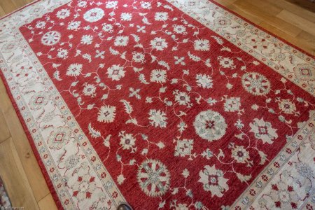 Hand-Knotted Ziegler Rug From Afghanistan