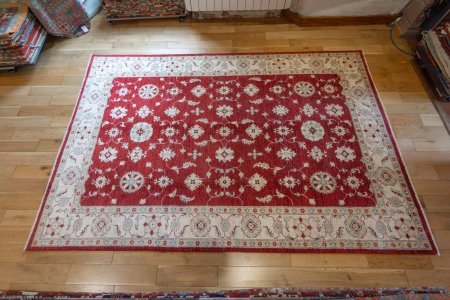 Hand-Knotted Ziegler Rug From Afghanistan