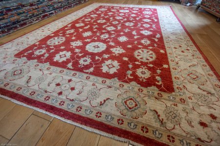Hand-Knotted Ziegler Rug From Afghanistan