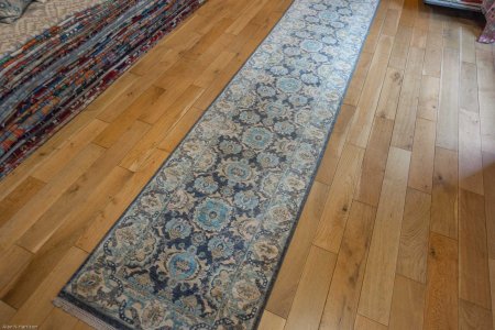 Hand-Knotted Ziegler Runner From Afghanistan