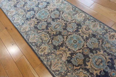Hand-Knotted Ziegler Runner From Afghanistan