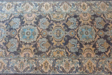 Hand-Knotted Ziegler Runner From Afghanistan