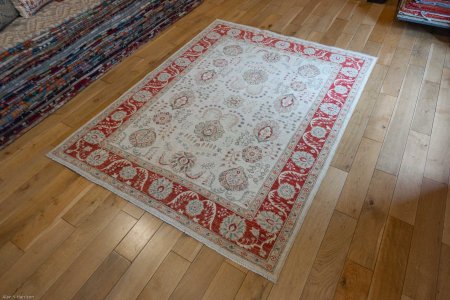 Hand-Knotted Ziegler Rug From Afghanistan