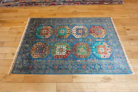 Hand-Knotted Ersari Rug From Pakistan
