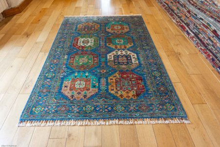 Hand-Knotted Ersari Rug From Pakistan