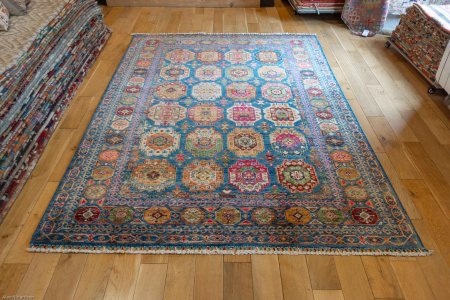 Hand-Knotted Ersari Rug From Pakistan